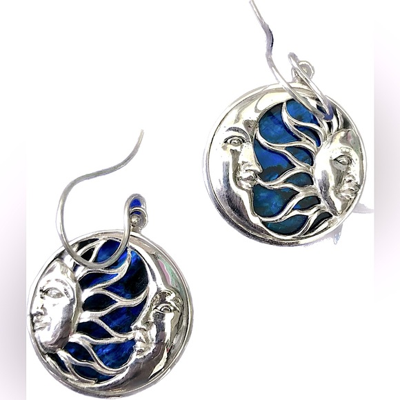 Celestial Sterling Abalone Earrings 💫✨ - Picture 2 of 4